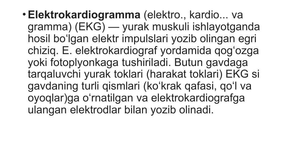 EKG. Elektrokardiogramma