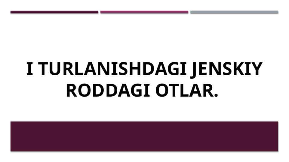 1 turlanishdagi jenskiy roddagi otlar