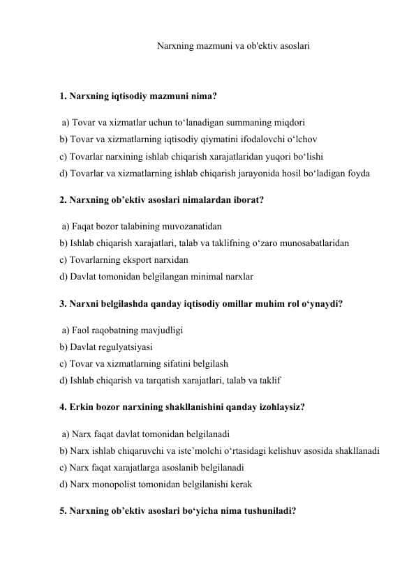 Narxning mazmuni va ob'ektiv asoslari r.docx TEST.docx
