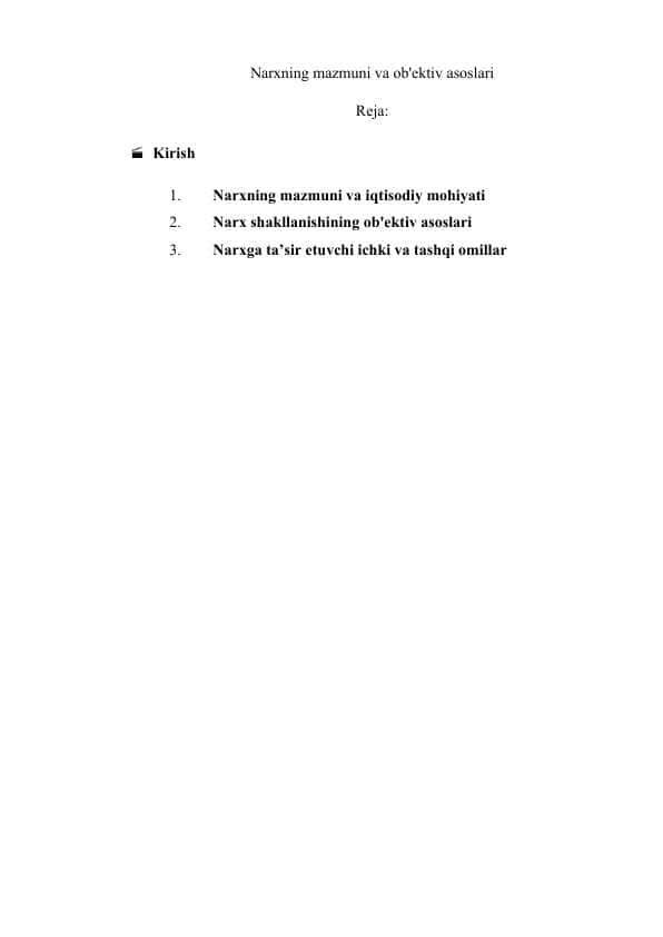 Narxning mazmuni va ob'ektiv asoslari r.docx