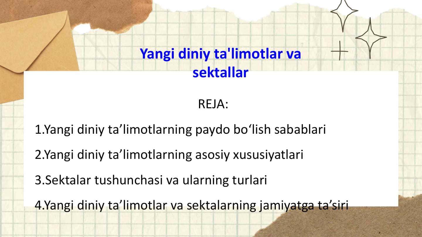 Yangi diniy ta'limotlar va sektallar