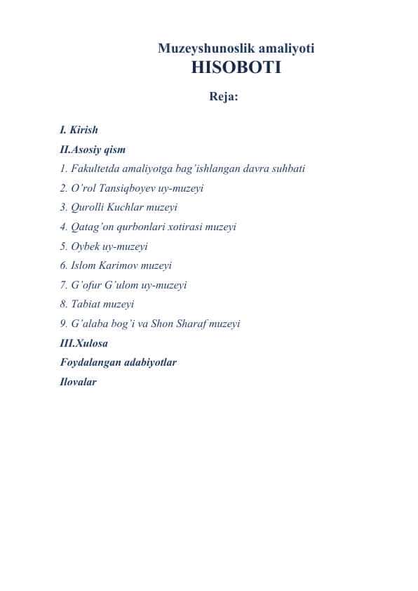 Muzeyshunoslik amaliyoti