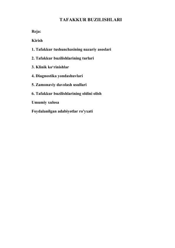 TAFAKKUR BUZILISHLARI