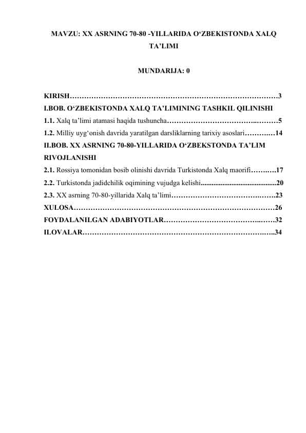 XX ASRNING 70-80 -YILLARIDA O‘ZBEKISTONDA XALQ TA’LIMI.docx