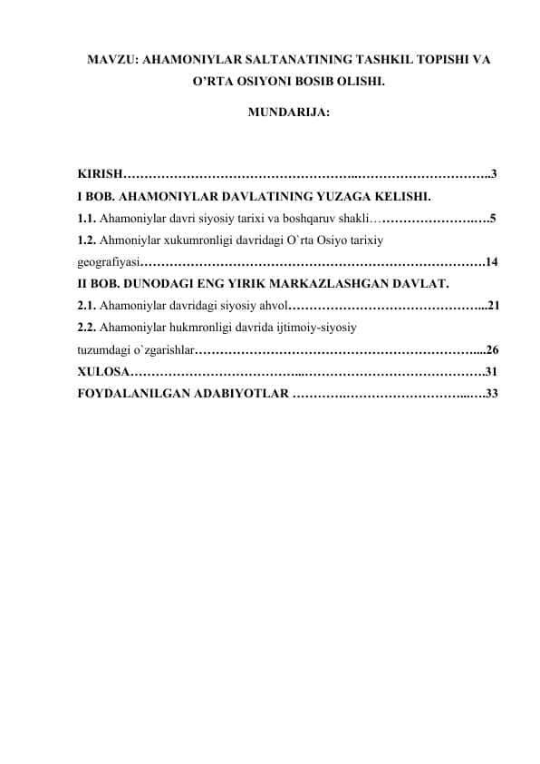 AHAMONIYLAR SALTANATINING TASHKIL TOPISHI VA O’RTA OSIYONI BOSIB OLISHI..docx