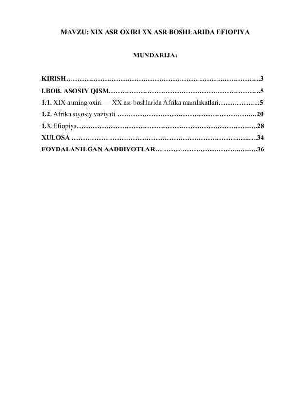 XIX ASR OXIRI XX ASR BOSHLARIDA EFIOPIYA.docx