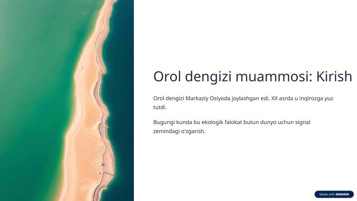 Orol dengizi muammosi