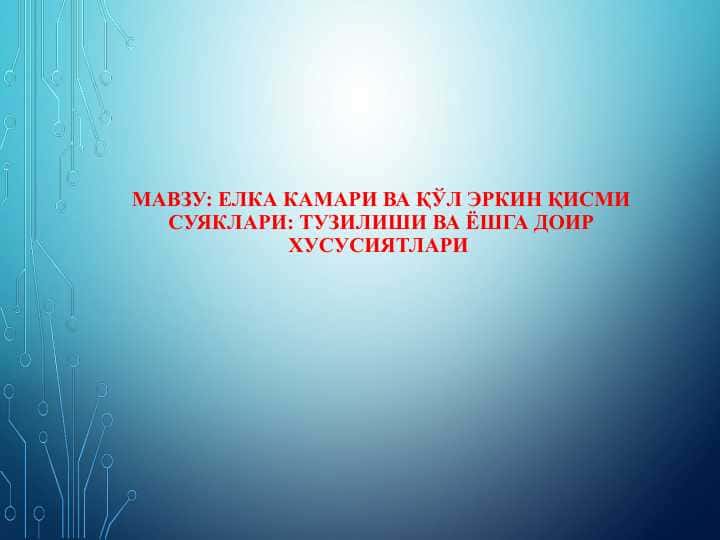 ЕЛКА КАМАРИ ВА ҚЎЛ ЭРКИН ҚИСМИ СУЯКЛАРИ: ТУЗИЛИШИ ВА ЁШГА ДОИР ХУСУСИЯТЛАРИ