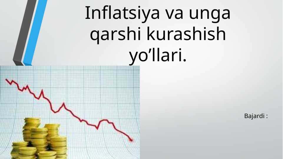 Inflatsiya va unga qarshi kurashish yo’llari pptx