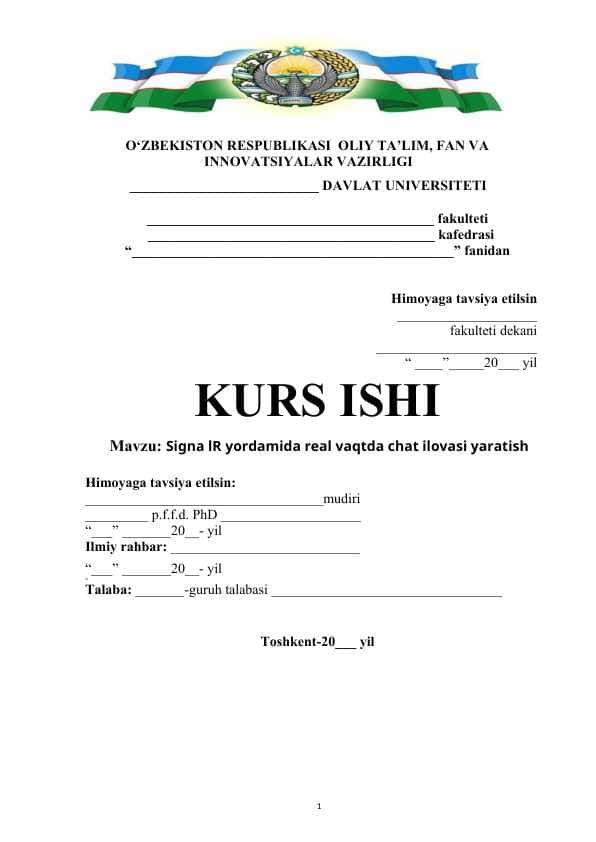 Signa lR yordamida real vaqtda chat ilovasi yaratish
