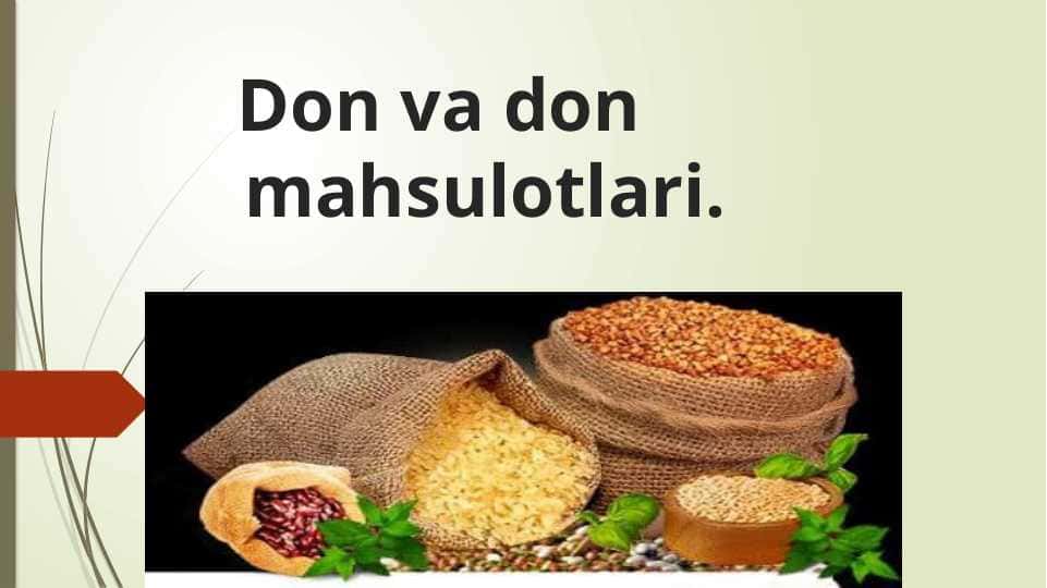 Don va don mahsulotlari