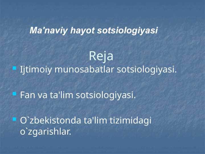 Hayot sotsiologiyasi