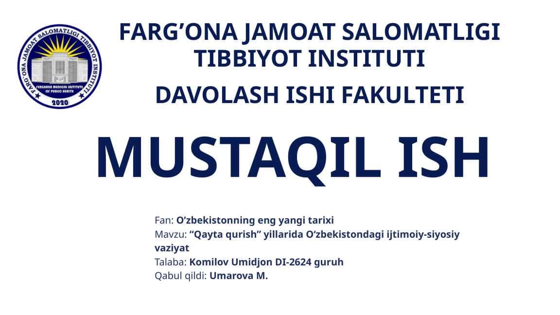 “Qayta qurish” yillarida O‘zbekistondagi ijtimoiy-siyosiy vaziyat | O'zbekistonning eng yangi tarixi
