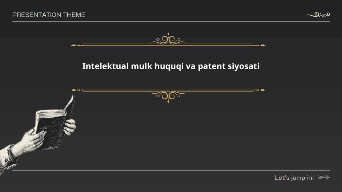 Intelektual mulk huquqi va patent siyosati