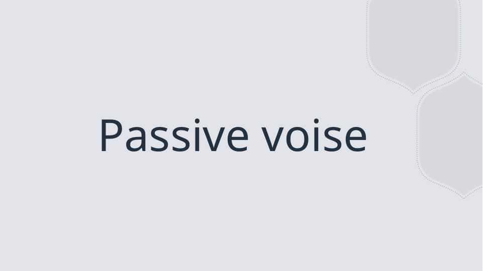 Passive Voice