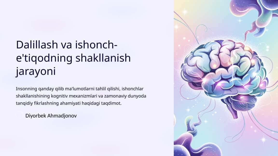 Dalillash va ishonch-e'tiqodning shakllanish jarayoni