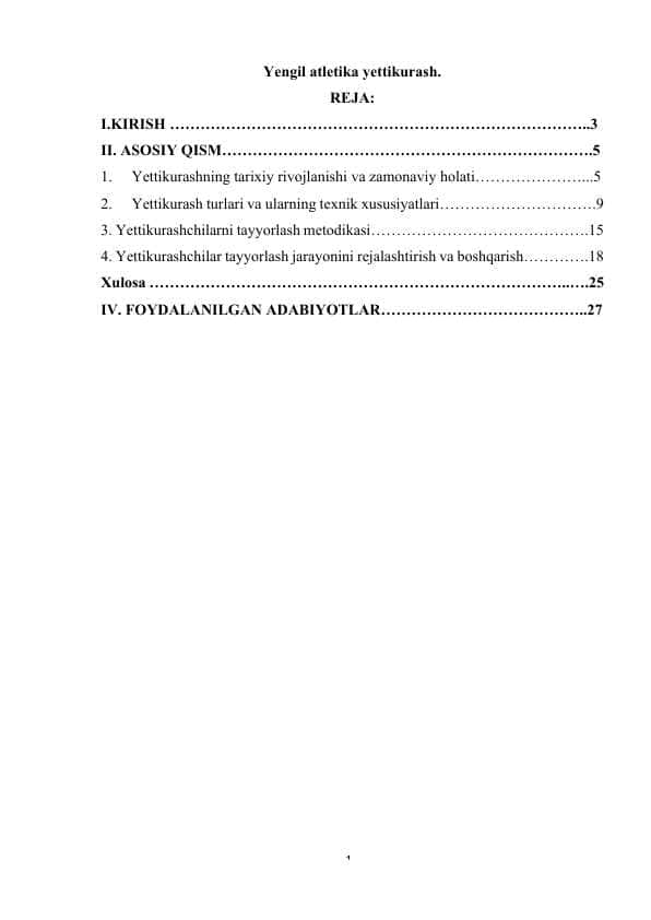 Yengil atletika yettikurash.