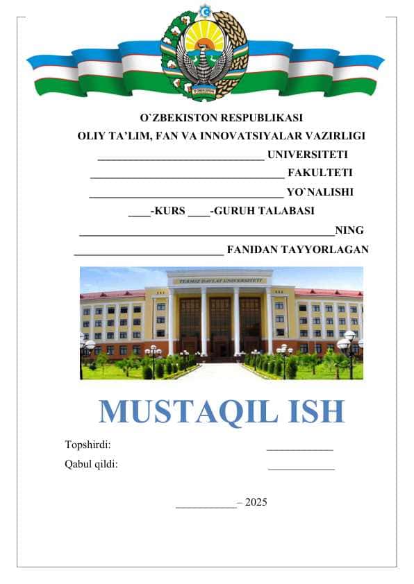 SEMINAR VA AMALIY MASHG’ULOTLARGA TAYYORGARLIK KO’RISH VA ULARNI O’TKAZISH