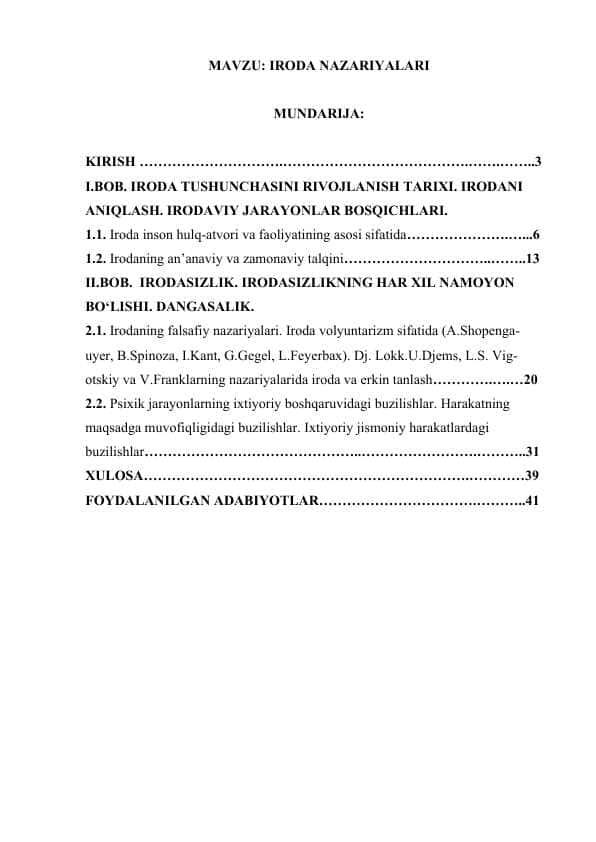 iroda nazariyalar