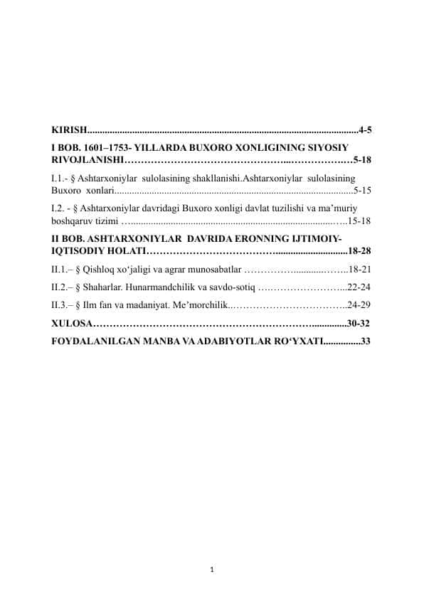 Ashtarxoniylar kurs ishi