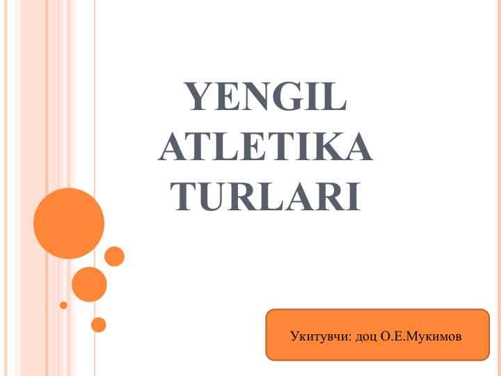 Yengil atletika turlari