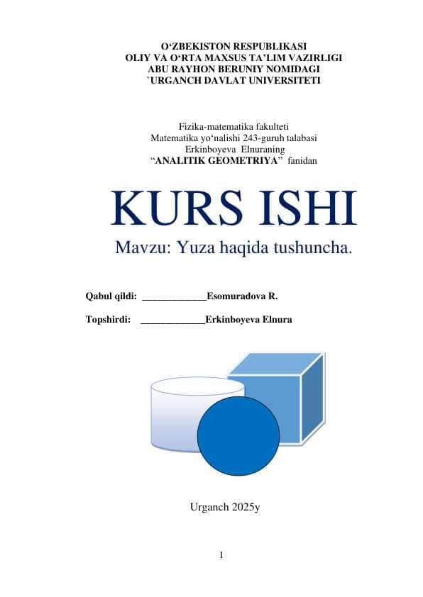 YUZA HAQIDA TUSHUNCHA KURS ISHI.pdf