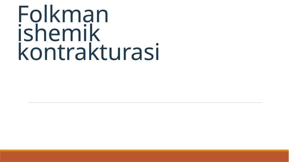 Folkman ishemik kontrakturasi
