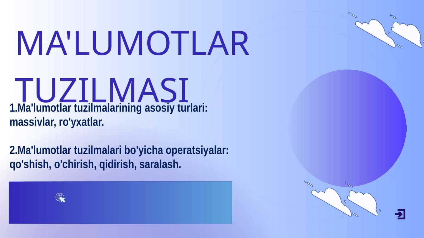 MA'LUMOTLAR TUZILMASI