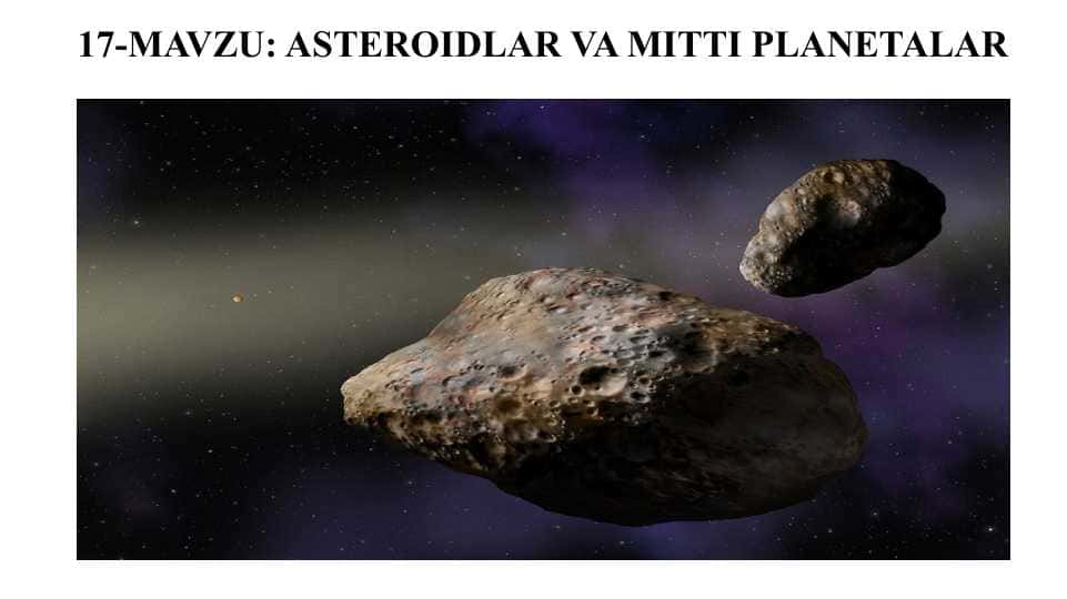 Asteroidlar va Mitti Planetlar
