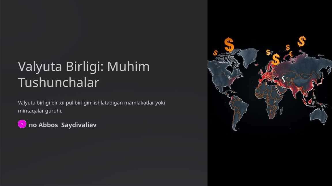Valyuta Birligi: Muhim Tushunchalar