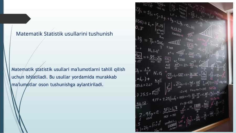 Matematik Statistik Usullarini Tushunish