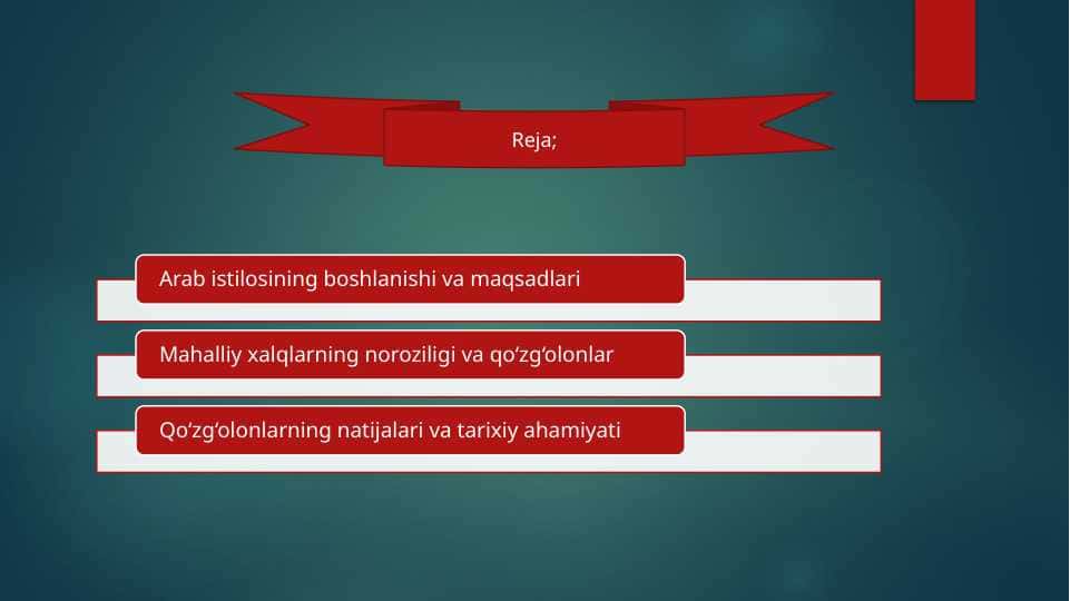 O'rta Osiyoda arablarga qarshi ko'tatilgan xalq qo'zg'olonlari