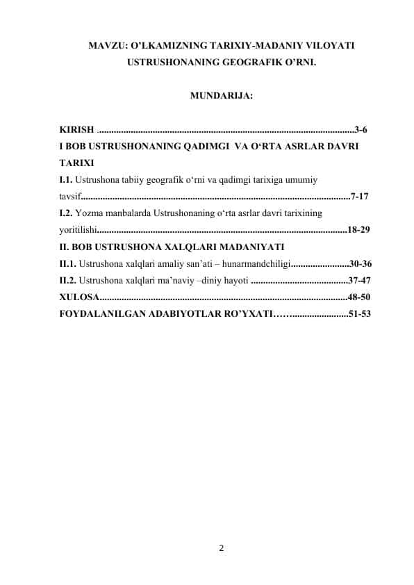 O’LKAMIZNING TARIXIY-MADANIY VILOYATI USTRUSHONANING GEOGRAFIK O’RNI..docx