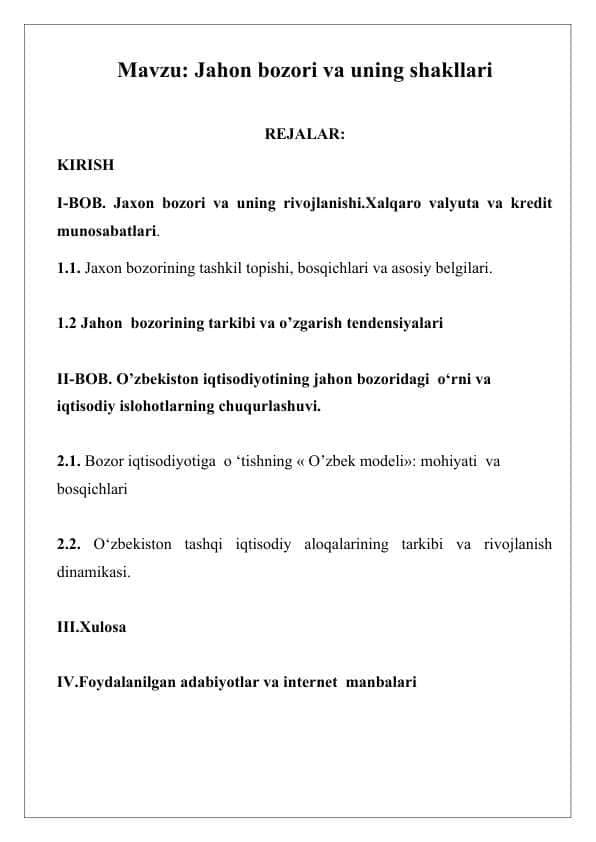 Jahon bozori va uning shakllari.docx