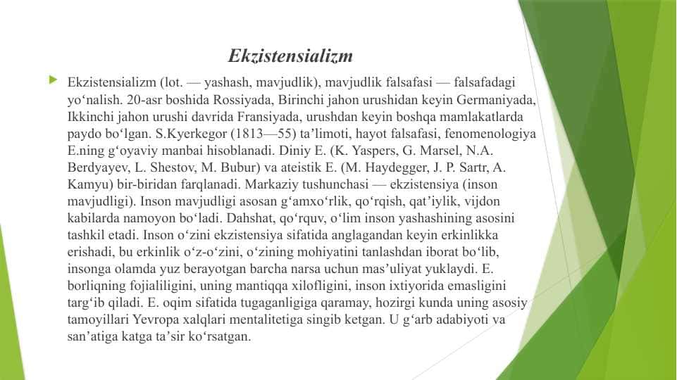 Ekzistensializm