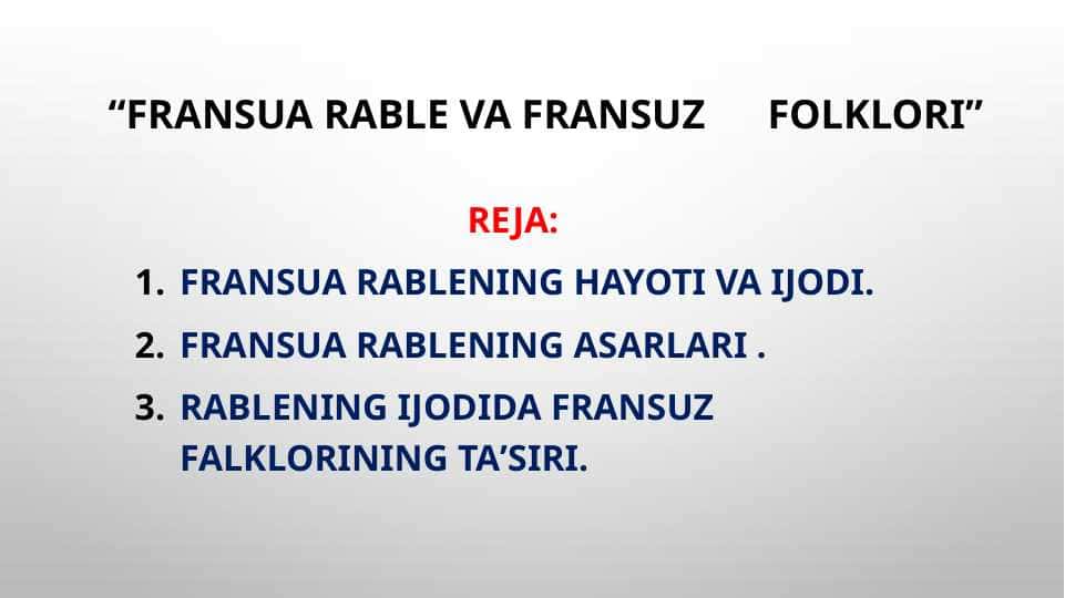Fransua Rable va fransuz folklori