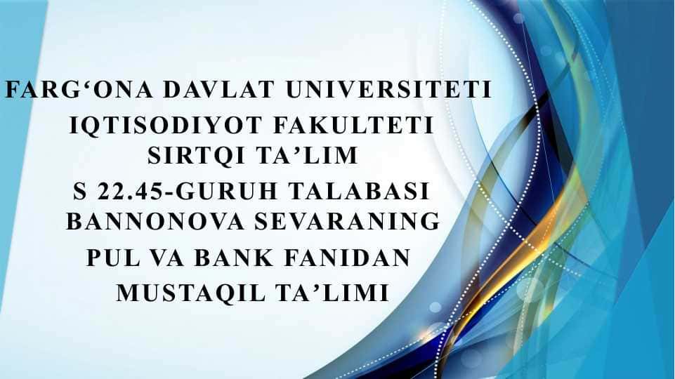 Tijorat banklarining kredit operatsiyalari