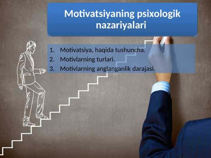 Motivatsiyaning psixologik nazariyalari