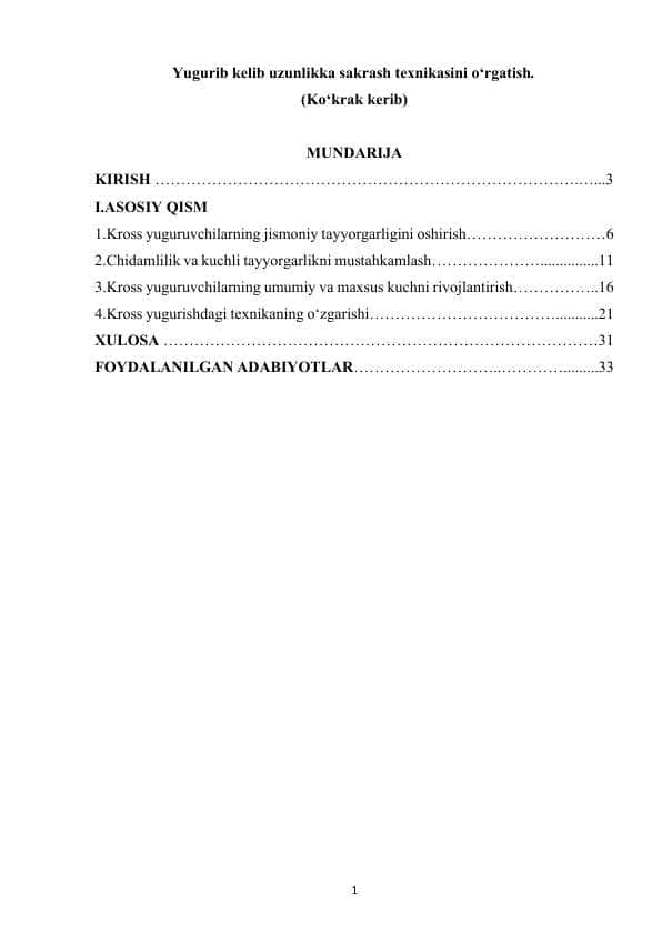 Yugurib kelib uzunlikka sakrash texnikasini o‘rgatish. (Ko‘krak kerib)