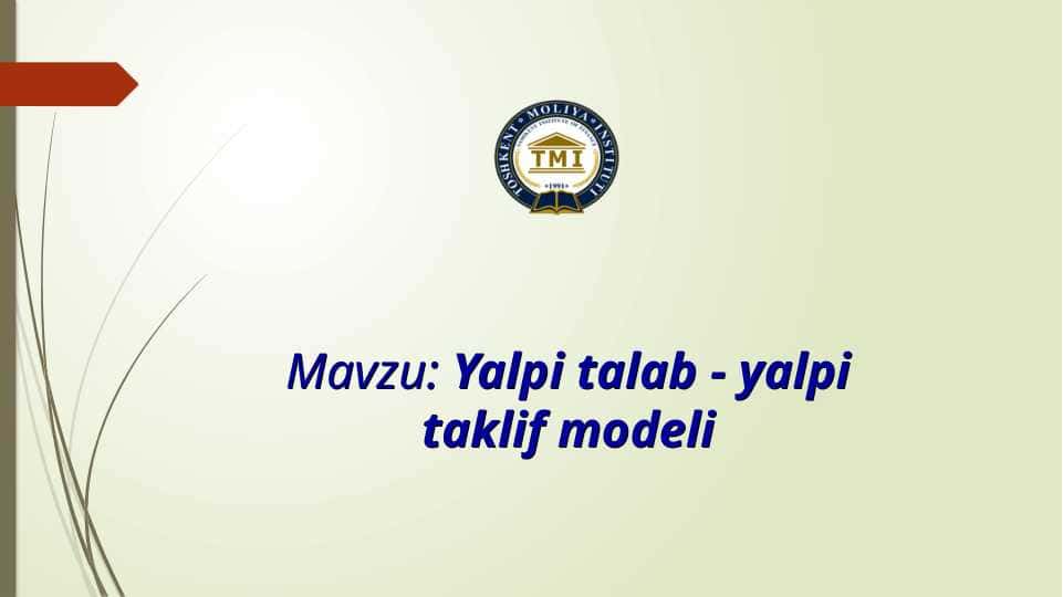 Yalpi talab - yalpi taklif modeli