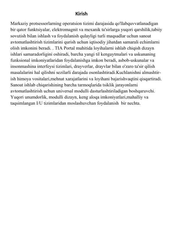 S7-1200 kontrollerlar mustaqil ish, referat