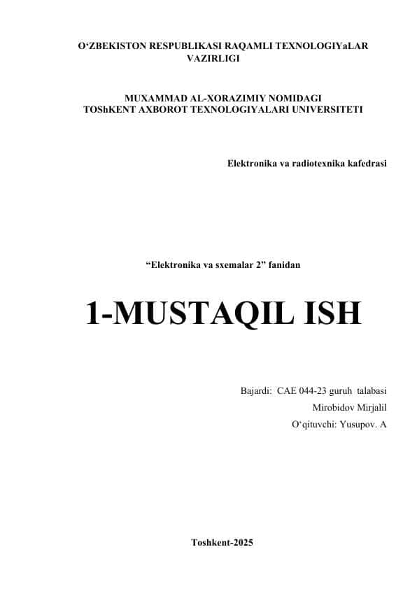 Kuchaytirgich kaskadlarining kuchaytirish sinflari. Kuchaytirgichlarda teskari aloqa