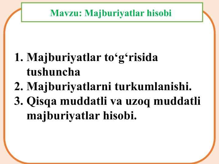 Majburiyatlar hisobi
