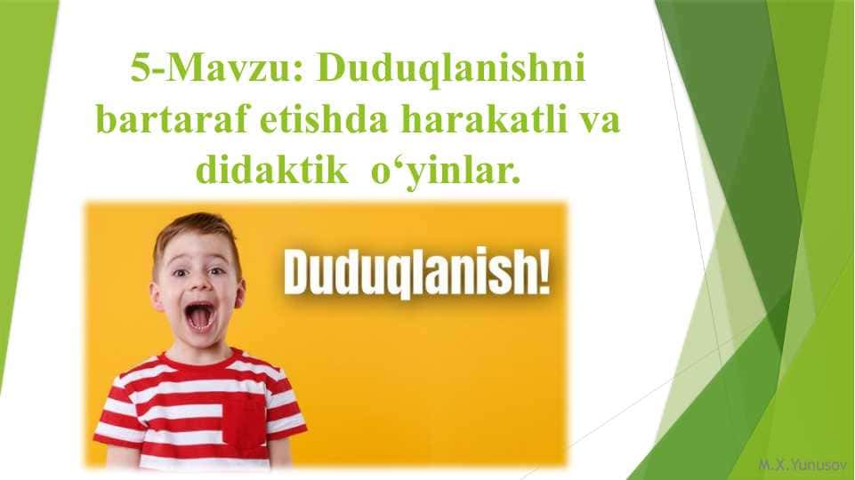Duduqlanishni bartaraf etishda harakatli va didaktik o‘yinlar.