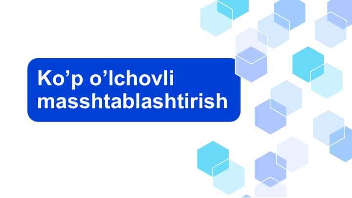 Ko’p o’lchovli masshtablashtirish