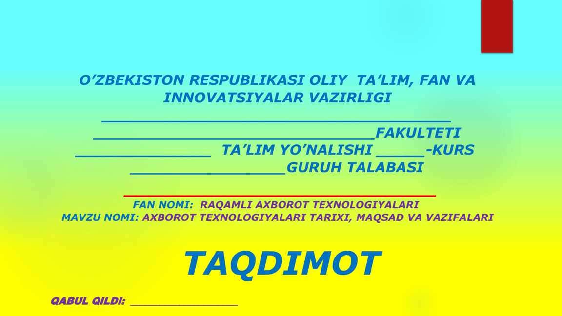 AXBOROT TEXNOLOGIYALARI TARIXI, MAQSAD VA VAZIFALARI 24 bet