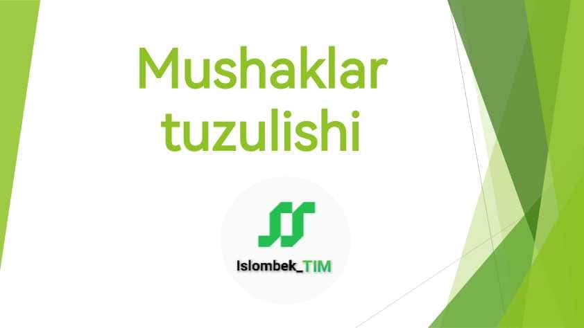 Mushaklar tuzulishi