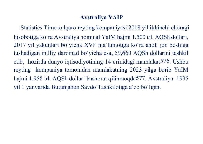 Avstraliya YAIP