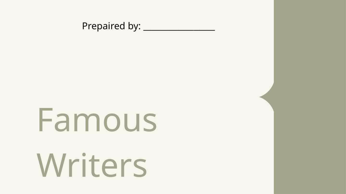 Famous Writers