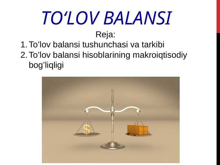 To‘lov Balansi